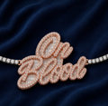 DeeRogers ‘On Blood’ Kustom Pendant w/ Tennis Chain