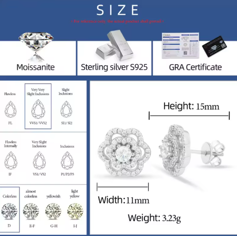 Ice Blossom Studs